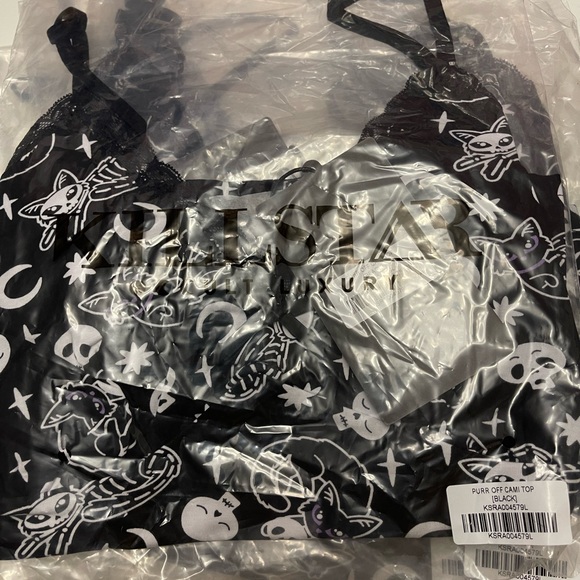 COPY - NWT Killstar Purr off cami top black size large - Picture 3 of 4